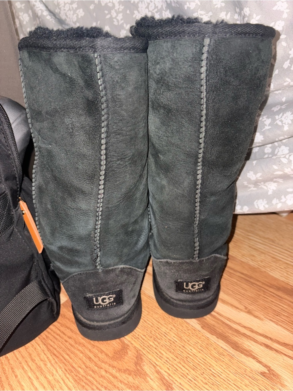 UGG Tall Suede Winter Boots - Black